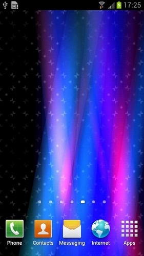 Screenshot dello Schermo Rays of light sul cellulare e tablet.