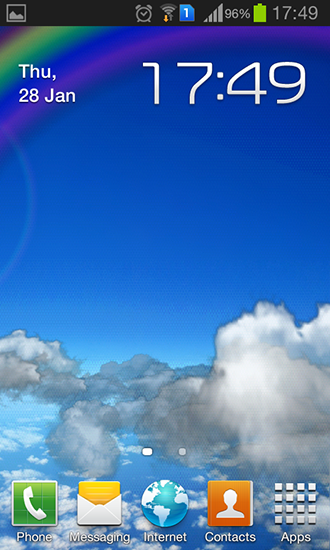 Screenshot dello Schermo Rolling clouds sul cellulare e tablet.