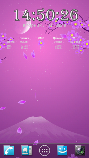 Screenshot dello Schermo Sakura pro sul cellulare e tablet.