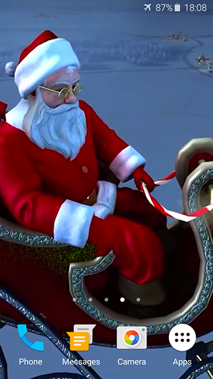 Screenshot dello Schermo Santa Claus 3D sul cellulare e tablet.