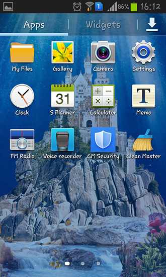Screenshot dello Schermo Sea world sul cellulare e tablet.