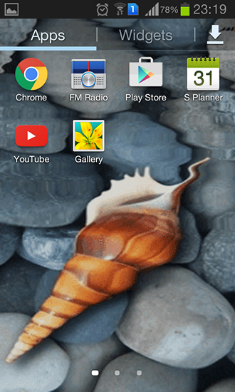 Screenshot dello Schermo Seashell by Memory lane sul cellulare e tablet.