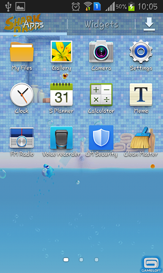 Screenshot dello Schermo Shark dash sul cellulare e tablet.