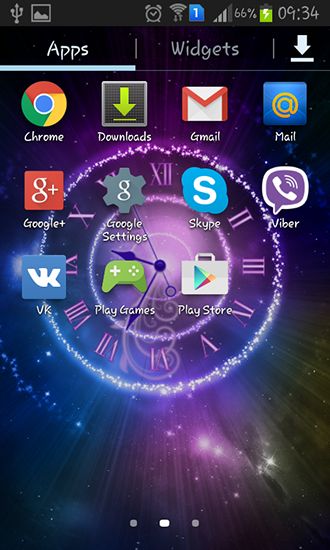 Screenshot dello Schermo Shining clock sul cellulare e tablet.