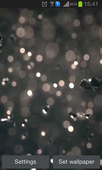 Screenshot dello Schermo Shiny rain HD sul cellulare e tablet.