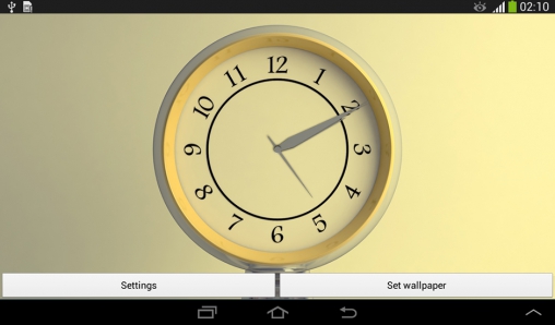 Screenshot dello Schermo Silver clock sul cellulare e tablet.
