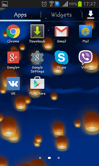 Screenshot dello Schermo Sky lanterns sul cellulare e tablet.