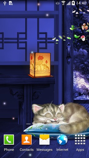 Screenshot dello Schermo Sleeping kitten sul cellulare e tablet.