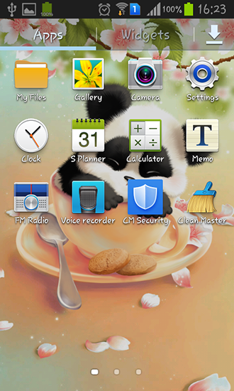 Screenshot dello Schermo Sleepy panda sul cellulare e tablet.