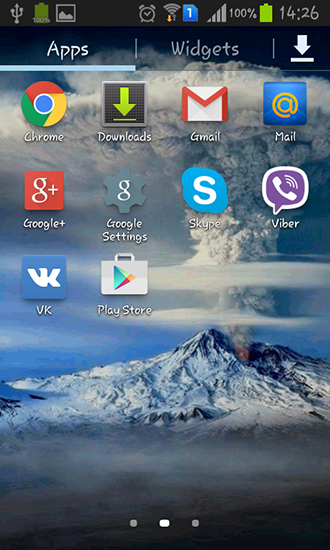 Screenshot dello Schermo Smoke volcano sul cellulare e tablet.