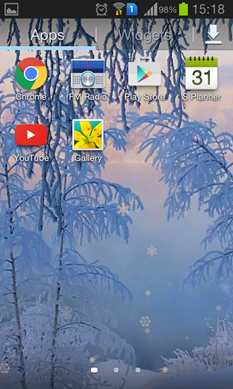 Screenshot dello Schermo Snow white in winter sul cellulare e tablet.