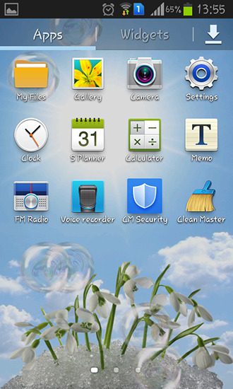 Screenshot dello Schermo Snowdrops sul cellulare e tablet.