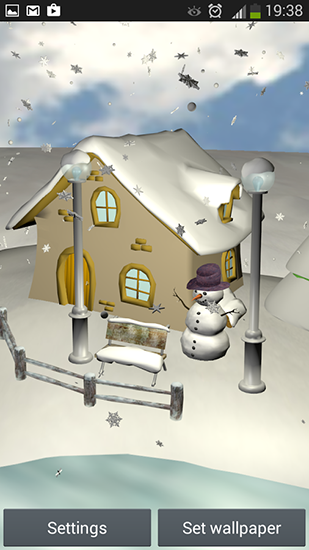 Screenshot dello Schermo Snowfall 3D sul cellulare e tablet.