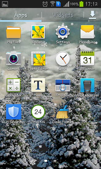 Screenshot dello Schermo Snowfall by Kittehface software sul cellulare e tablet.