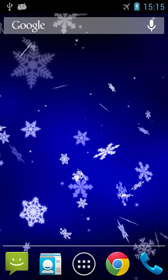 Screenshot dello Schermo Snowflake 3D sul cellulare e tablet.