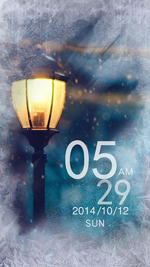 Screenshot dello Schermo Snowy night sul cellulare e tablet.