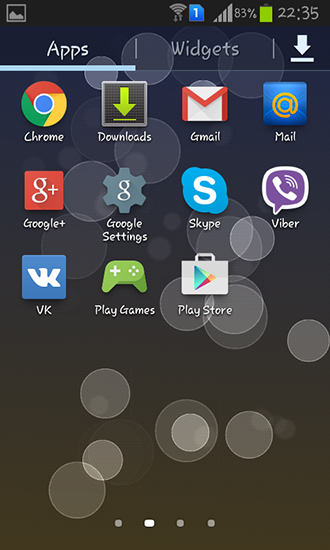 Screenshot dello Schermo Soap bubble sul cellulare e tablet.
