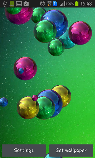 Screenshot dello Schermo Space bubbles sul cellulare e tablet.