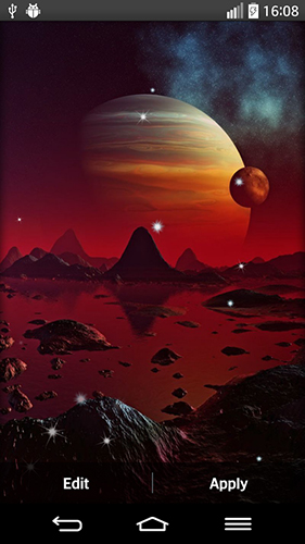 Screenshot dello Schermo Space planets sul cellulare e tablet.