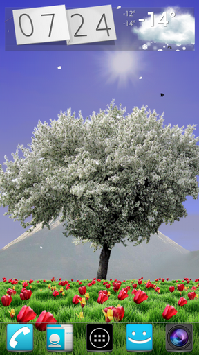 Screenshot dello Schermo Spring trees sul cellulare e tablet.