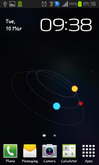 Screenshot dello Schermo Star orbit sul cellulare e tablet.