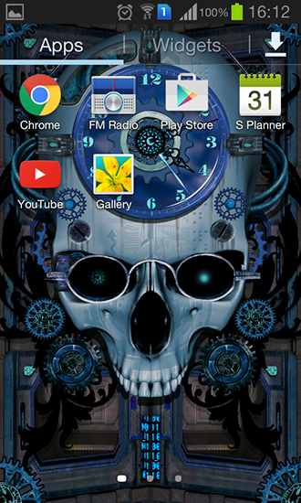 Screenshot dello Schermo Steampunk clock sul cellulare e tablet.