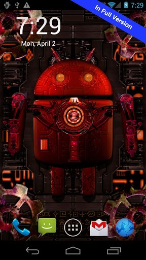 Screenshot dello Schermo Steampunk droid sul cellulare e tablet.