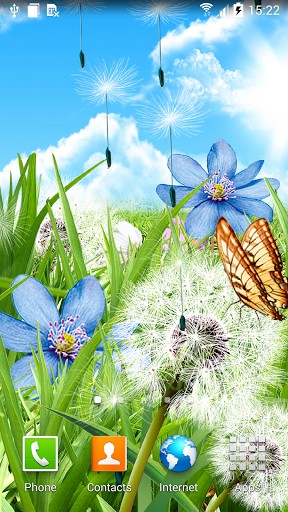 Screenshot dello Schermo Summer flowers sul cellulare e tablet.