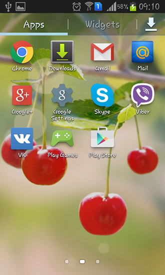Screenshot dello Schermo Sweet cherry sul cellulare e tablet.