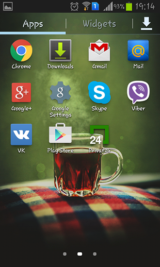 Screenshot dello Schermo Teatime sul cellulare e tablet.