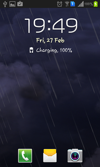 Screenshot dello Schermo Thunderstorm sul cellulare e tablet.