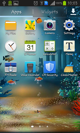 Screenshot dello Schermo Underwater world sul cellulare e tablet.