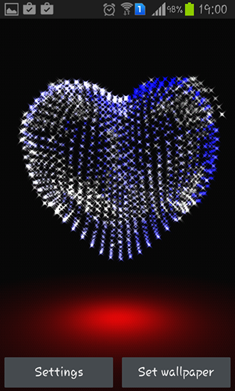 Screenshot dello Schermo Valentine Day: Heart 3D sul cellulare e tablet.