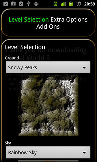 Screenshot dello Schermo Virtual world 4 sul cellulare e tablet.