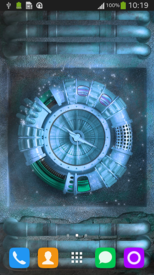 Screenshot dello Schermo Wallpaper with clock sul cellulare e tablet.