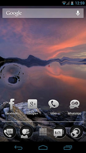 Screenshot dello Schermo Waterize sul cellulare e tablet.