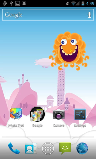 Screenshot dello Schermo Whale trail sul cellulare e tablet.