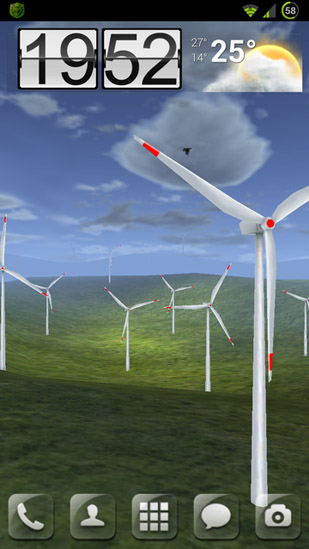 Screenshot dello Schermo Wind turbines 3D sul cellulare e tablet.