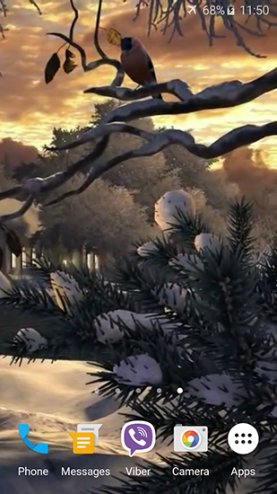 Screenshot dello Schermo Winter 3D sul cellulare e tablet.