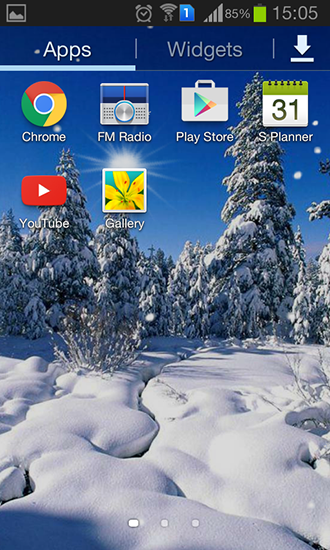 Screenshot dello Schermo Winter: Cold sun sul cellulare e tablet.