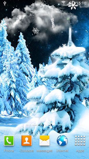 Screenshot dello Schermo Winter forest 2015 sul cellulare e tablet.