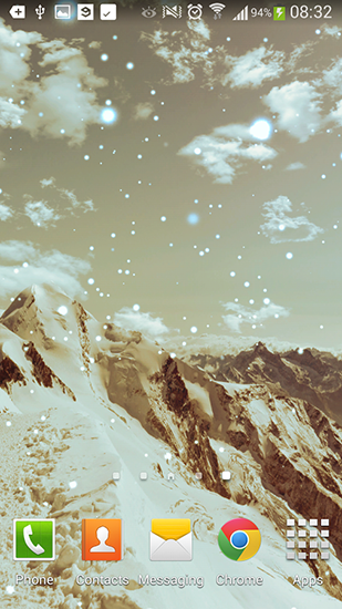 Screenshot dello Schermo Winter mountain sul cellulare e tablet.