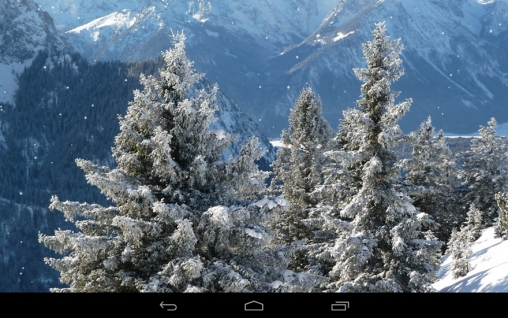 Screenshot dello Schermo Winter mountains sul cellulare e tablet.