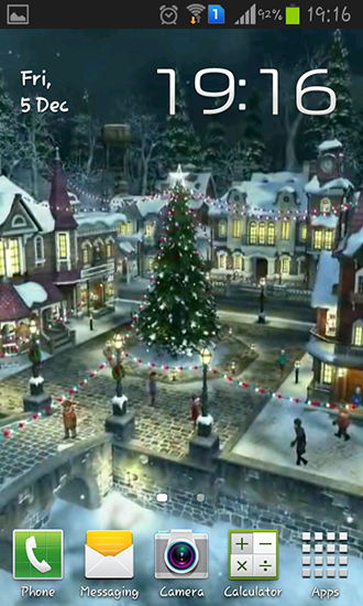 Screenshot dello Schermo Winter village 3D sul cellulare e tablet.