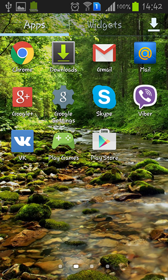 Screenshot dello Schermo Wonderful forest river sul cellulare e tablet.