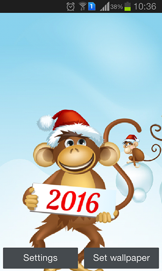 Screenshot dello Schermo Year of the monkey sul cellulare e tablet.