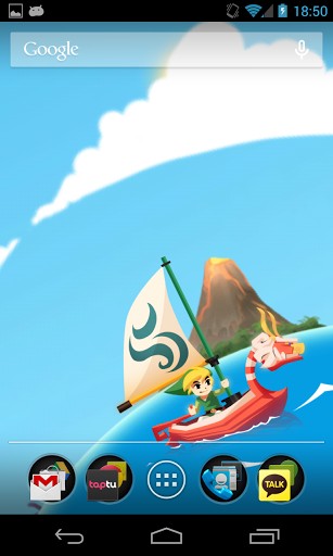Screenshot dello Schermo Zelda: Wind waker sul cellulare e tablet.