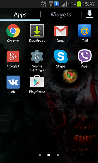 Screenshot dello Schermo Zombie eye sul cellulare e tablet.