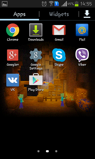 Screenshot dello Schermo Zombiemine sul cellulare e tablet.