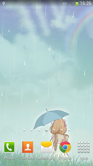 Girl and rainy day